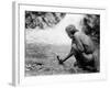 An Offering at the Waterfall, Nambe Indian-Edward S^ Curtis-Framed Photo