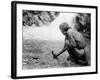 An Offering at the Waterfall, Nambe Indian-Edward S^ Curtis-Framed Photo