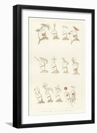 An Ogalala Roster - 'The-Bear-Spares-Him' and Band-null-Framed Giclee Print