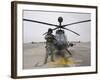 An Oh-58D Kiowa Warrior Pilot Stands Beside His Aircraft-null-Framed Photographic Print