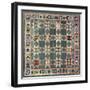 An Ohio Star Coverlet, America Pieced, Quilted and Appliqued Silk, Circa 1860-null-Framed Giclee Print