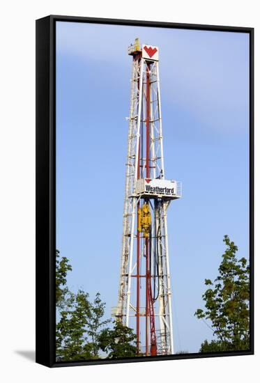 An Oil-rig Drilling Derrick-Duncan Shaw-Framed Stretched Canvas