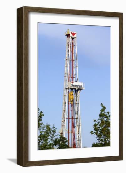 An Oil-rig Drilling Derrick-Duncan Shaw-Framed Photographic Print