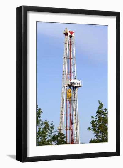 An Oil-rig Drilling Derrick-Duncan Shaw-Framed Photographic Print