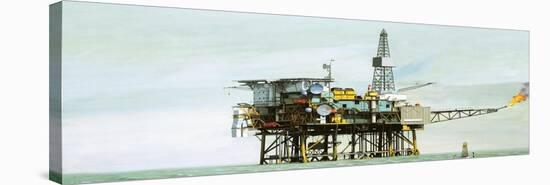 An Oil Rig-Clifford Meadway-Stretched Canvas