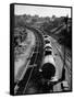 An Oil Tank Train Traveling to it's Destination-Bernard Hoffman-Framed Stretched Canvas