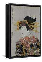 An Okubi-e of the Actor Nakamura Matsue III-Utagawa Kunisada-Framed Stretched Canvas