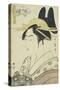 An Okubi-e Portrait of a Courtesan Representing the Hagi or Noji River-Kitagawa Utamaro-Stretched Canvas