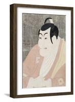 An Okubi-e Portrait of the Actor Ichikawa Ebizo IV (1741-1806)-Toshusai Sharaku-Framed Giclee Print