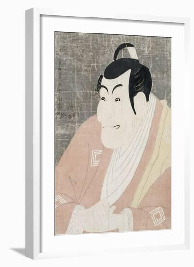 An Okubi-e Portrait of the Actor Ichikawa Ebizo IV (1741-1806)-Toshusai Sharaku-Framed Giclee Print