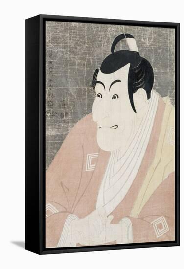 An Okubi-e Portrait of the Actor Ichikawa Ebizo IV (1741-1806)-Toshusai Sharaku-Framed Stretched Canvas