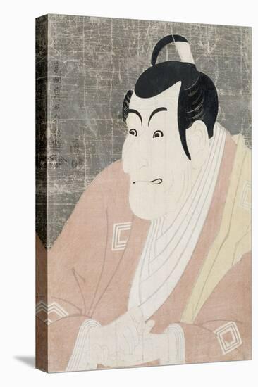 An Okubi-e Portrait of the Actor Ichikawa Ebizo IV (1741-1806)-Toshusai Sharaku-Stretched Canvas