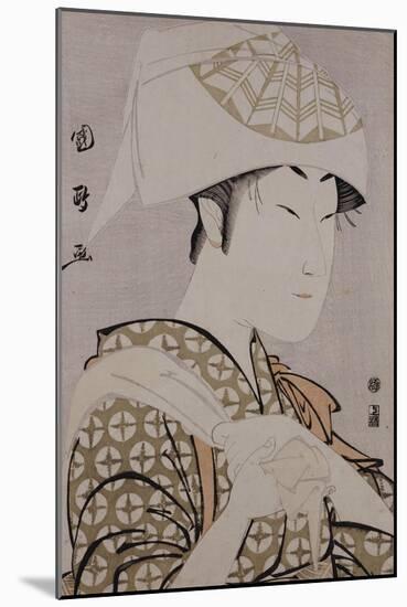 An Okubi-e Portrait of the Actor Nakamura Noshio II-Kunimasa-Mounted Giclee Print