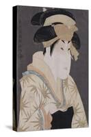 An Okubi-E Portrait of the Actor Segawa Kikunojo III in the Role of Oshizu-Chokosai Eisho-Stretched Canvas