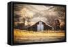 An Old Barn And Water Tank In The Early Morning Light Along Highway 25 In San Benito County-Ron Koeberer-Framed Stretched Canvas