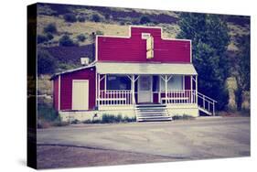 An Old Closed Country Store in a Desolate Town-graphicphoto-Stretched Canvas