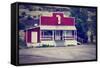An Old Closed Country Store in a Desolate Town-graphicphoto-Framed Stretched Canvas