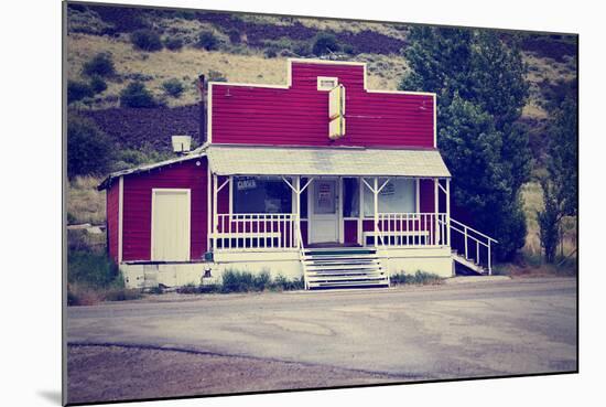 An Old Closed Country Store in a Desolate Town-graphicphoto-Mounted Photographic Print