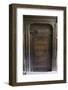 An old, decorated wooden door-Natalie Tepper-Framed Photo