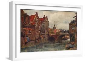 'An Old Dutch Waterway', c1915-Wilfrid Williams Ball-Framed Giclee Print