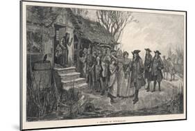 An Old English Cottage Woman is Accused of Witchcraft by Fellow Villagers-H.g. Glindoni-Mounted Art Print