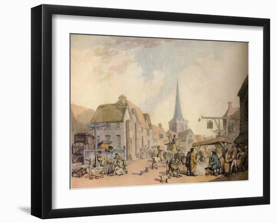 'An old English Village Scene', c18th century. (1941)-Thomas Rowlandson-Framed Giclee Print