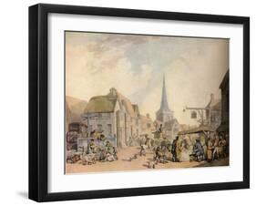 'An old English Village Scene', c18th century. (1941)-Thomas Rowlandson-Framed Giclee Print