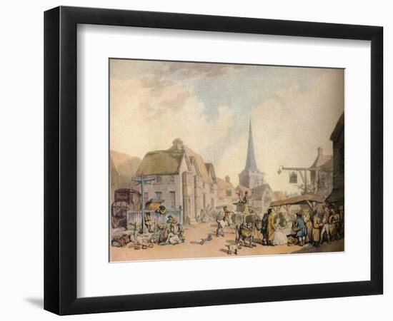 'An old English Village Scene', c18th century. (1941)-Thomas Rowlandson-Framed Giclee Print