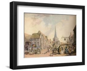 'An old English Village Scene', c18th century. (1941)-Thomas Rowlandson-Framed Giclee Print