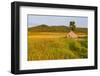 An Old Farm Building in a Field Next to the Mars Hill Wind Farm in Mars Hill, Maine-Jerry and Marcy Monkman-Framed Photographic Print