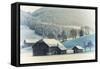 An Old Farm in the Winter, Austria, Europe-Sabine Jacobs-Framed Stretched Canvas