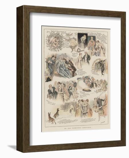 An Old Fashioned Christmas-Arthur Hughes-Framed Giclee Print