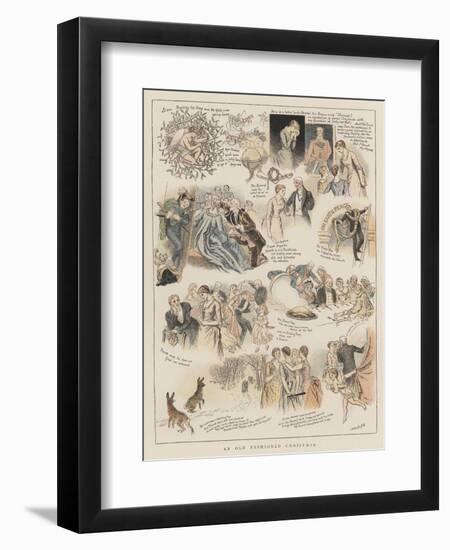 An Old Fashioned Christmas-Arthur Hughes-Framed Giclee Print