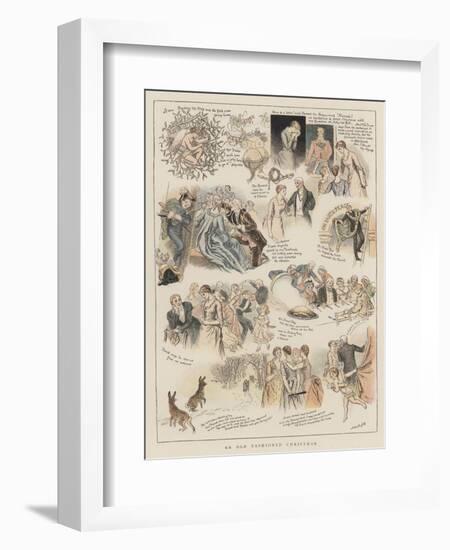 An Old Fashioned Christmas-Arthur Hughes-Framed Giclee Print