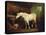 An Old Grey Mare at a Manger-George Morland-Stretched Canvas
