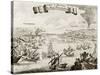 An Old Illustration Of Strait Of Messina, Between Italian Peninsula And Sicily-marzolino-Stretched Canvas