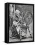 An Old Irishwoman at Her Spinning-Wheel-W^ Lawrence-Framed Stretched Canvas