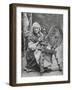 An Old Irishwoman at Her Spinning-Wheel-W^ Lawrence-Framed Photographic Print