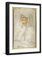 An Old Lady Seated, Half Length-Federico Zuccaro-Framed Giclee Print
