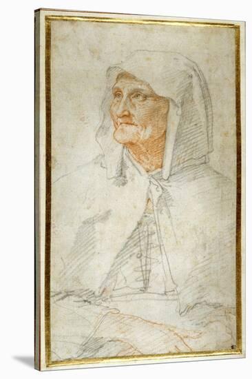 An Old Lady Seated, Half Length-Federico Zuccaro-Stretched Canvas