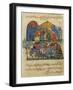 An Old Man and a Young Man in Front of the Tents of the Rich Pilgrims, from "The Maqamat"-null-Framed Giclee Print