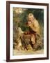 An Old Man and His Dog Seated by a Road Side-Edwin Henry Landseer-Framed Giclee Print