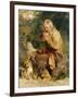 An Old Man and His Dog Seated by a Road Side-Edwin Henry Landseer-Framed Giclee Print