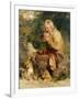 An Old Man and His Dog Seated by a Road Side-Edwin Henry Landseer-Framed Giclee Print