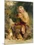 An Old Man and His Dog Seated by a Road Side-Edwin Henry Landseer-Mounted Giclee Print