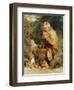 An Old Man and His Dog Seated by a Road Side-Edwin Henry Landseer-Framed Giclee Print