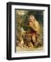 An Old Man and His Dog Seated by a Road Side-Edwin Henry Landseer-Framed Giclee Print