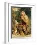 An Old Man and His Dog Seated by a Road Side-Edwin Henry Landseer-Framed Giclee Print