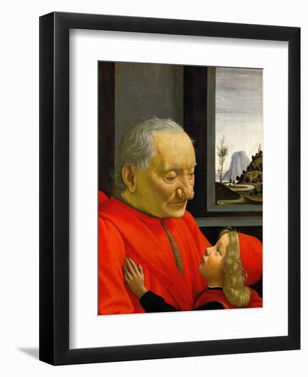 An Old Man and His Grandson-Domenico Ghirlandaio-Framed Premium Giclee Print