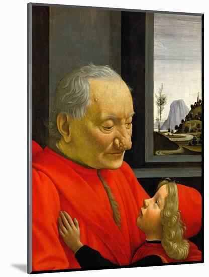 An Old Man and His Grandson-Domenico Ghirlandaio-Mounted Giclee Print